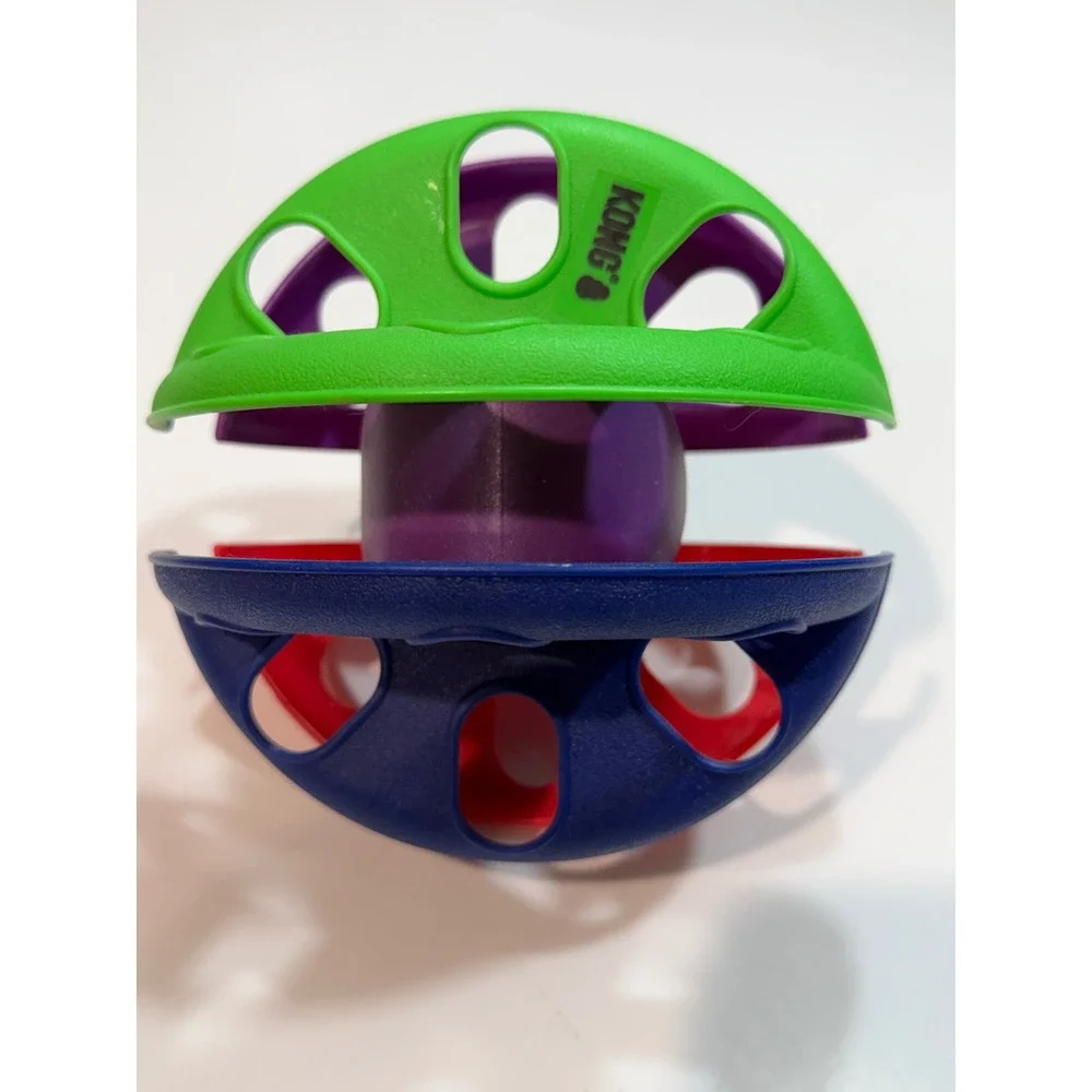 KONG Rewards Shell Dog Toy Puzzle Feeder Multi-Color Durable Treat Dispenser